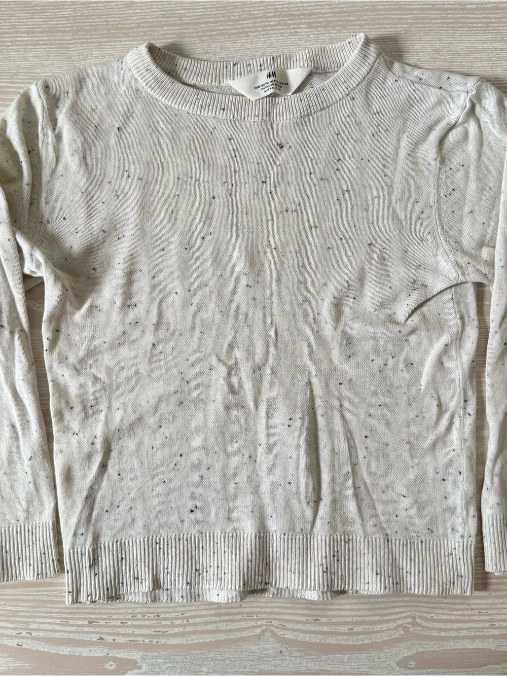 H&M Boys Cream Speckled Knit Sweater